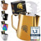 Barista Legends® Pot à lait en acier inoxydable Gold 600ml avec bec verseur spécial Latte Art - Pichet inox - Pichet à lait en acier inoxydable Barista - Accessoires Barista