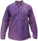 Gheri Mens Hemp Cotton Lace Up V Neck Grandad Shirt Stone Washed Purple Medium