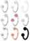 LAURITAMI 9-18stk Lippenpiercing Labret Stecker Hufeisen Ring 8mm Chirurgenstahl Helix Tragus Bars Stecker Piercing