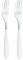 Grunwerg 2DF650W Yin & Yang Dessert Forks, 18/10 Stainless Steel, White