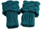MoreChioce Damen Bein Stulpen,Winter Gestrickt Beinwärmer Stulpen Socken Legwarmers Kniewärmer Boot Socken Boot Abdeckung,Pfauenblau