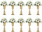 Nuptio 10 Stück Geblühte Metall Trompetenvase Elegante Vase mit Mittelstücken für Hochzeitsfeiern, 31.9cm Hoch, Künstliche Blumenarrangements für Die Jubiläumsfeier Gold