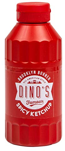 Dino's Famous All American Style Brooklyn Burner Spicy Ketchup Bold & Fiery Ketchup With a Smoky Kick Great For Hot Dogs Fries & BBQ 250 g Bottle (Pack of 1)