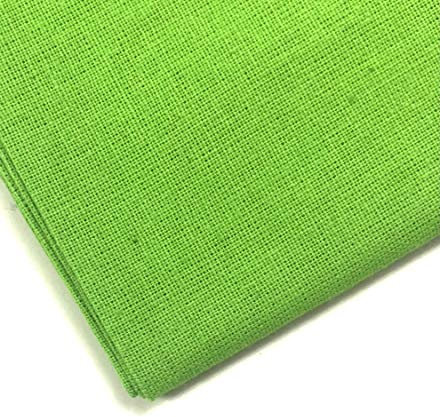 Plain Lime Green 100% Cotton Fabric for Quilting, Sewing, Dressmaking, Arts & Crafts - 60 Inch Wide M&J® (Lime Green, 2 METRE)
