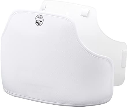 LEONARK FIE Certificate Fencing Sport Chest Guards - Adjustable Double Layer Soft Breast Protectors for Fencing - Plastron for Foil Epee Saber Fencers