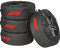 Formula 1 Reifentaschen-Set, Reifenschutzhülle, 4-teilig, wasserabweisend, waschbar, schwarz-rot, für sauberen Transport und sichere Aufbewahrung