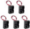 HALJIA 5PCS 2 × 12V 23A Pince à Ressort en Plastique Support de Batterie Boîte de Rangement 24V 23A Support de Batterie Boîte de Batterie avec Fil, Noir