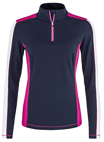 HEAD Damen Aster Midlayer Women SWEATSHIRTS, Dunkelblau/Pink, L EU