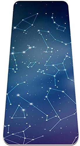 Starry Sky Science Yoga-Matte, dicke Trainingsmatte, rutschfeste Griffigkeit, Pilates-Matten für Frauen, 182,9 x 61 cm