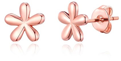 Philip Jones Rose Gold Plated Flower Stud Earrings