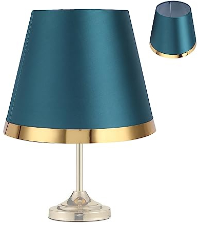 E27 Lampenschirm, Tischlampenschirme Trommel Lampenschirme, Hängelampe Stehlampe Lampenschirm Wandleuchte Lampenschirm, 6,3x10x7,8 Zoll(Grün)