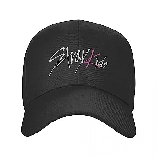 WMTCNC Baseballmütze Maxident Stray Kids SKZ Logo kpop Kreis Unterschriften AutogrammeBaseballmütze Rave Golfmütze für Herren Damen