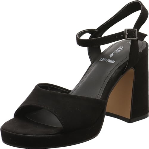 s.Oliver Damen 5-28319-42 Sandale mit Absatz, Black, 37 EU