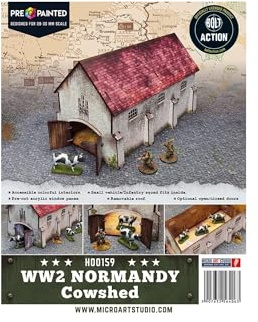 Micro Art Studio: WW2 Normandy Cowshed PREPAINTED [28mm/1:56]
