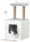 Hzuaneri Katzenschrank, Katzentoilette, Katzenklo Schrank, Katzenhaus mit Kratzbaum, Modernes 2-in-1 Katzenwohnung für Wohnungskatzen, mit Sisal-Kratzmatte, Pfosten, Waschbare Kissen, Weiß CB81103X