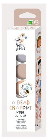 Haku Yoka 6303099 Kugel Wachsmalkreiden-Set, Natur, 6 Wachsmal-Kugeln