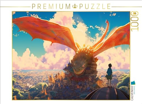 CALVENDO Puzzle Drachenbegegnung | 1000 Teile Lege-Größe 64 x 48 cm Foto-Puzzle für glückliche Stunden