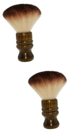 DOITOOL 2 Stk Bambus fegen Friseur Rasierpinsel Haarstyling-Gerät Pinselpinsel Friseurbürste Barbier Staubwedel Nagel Haarbürste Nackenbürste Staubbürste Staubtuch Hölzern