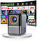 Videoprojektor Support 1080p [Electic Focus] Mini Portable Smart TV Projektor WiFi BT Built-in Netflix, Heimkino Projektor 350 ANSI Support 4K, 4D 4P Keystone, 50% Digital Zoom, YouTube