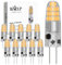 G4 LED Bulbs Warm White 1.5W, 12V 3000K 2-Pin Capsule Lamp Bulb, Equivalent 10W G4 Halogen Light Bulbs, Non-Dimmable, No Flickering, Pack of 10