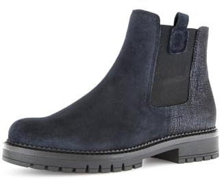Gabor Damen Chelsea Boots, Frauen Stiefeletten,Schlupfstiefel,Stiefel,Bootee,Booties,halbstiefel,Kurzstiefel,Dark-Blue (Micro),41 EU / 7.5 UK