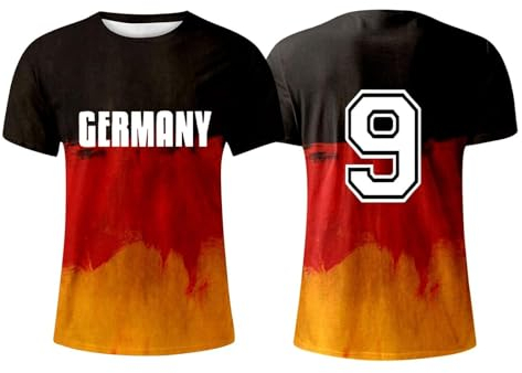 Baseball Trikot Locker Arbeits Tshirt Herren Tshirt Weiß Strandshirt Mit Aufdruck Henley Shirt Tops Fussball Em 2024 Trikot Deutschland Kurzarmshirt Top T-Shirt Fußball Em 2024 Herren(3-Red,3XL)