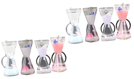 LIFKOME 8stücke Mini Tier Sanduhr Schlüsselanhänger Kreative Öl Timer Schlüsselringe Praktische Dekoration Für Taschen Und Schlüssel Zufällige Farben