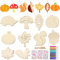 IWTBNOA Holz Deko Hänger Herbst, 95 Stück Herbst Basteln Kinder, Herbst Holz Anhänger Deko, DIY Herbstdeko Innen Draußen zum Aufhängen, Bunte Herbstdeko Fenster, Deko Herbst Baumschmuck