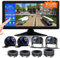 4K RV Backup Camera System 10.36 Quad Split Touch Screen Monitor with 4 AHD 1080P Rear Side View Camera, Bluetooth FM MP3 MP5 DVR Recording Night Vision IP69 Waterproof for RV Truck Trailer Tractor