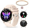 LUNIQUESHOP Orologio da donna connesso LSDIAMS smartwatch chiamata Bluetooth donna, braccialetto strass regalo, 100 sport, SPO2, 1,6 AMOLED Pedometro frequenza cardiaca per Android iOS, oro rosa