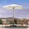 PURPLE LEAF Parasol de Jardin Extérieur Inclinable, Parasol Carré 2 m en Aluminium, Parasol Balcon en Teck Anti-Vent et Anti-UPF, pour Plage, Terrasse, Patio, Crème