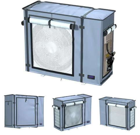 Mini Split Cover for Outdoor Units,38.2L x 17W x 32.7H,AC Protector for 24000-36000 BTU,600D Waterproof Air Conditioner Cover,Grey.