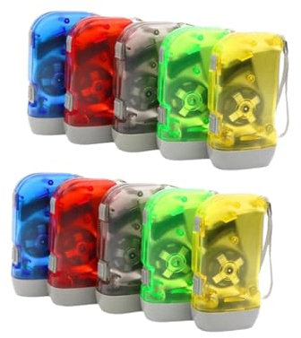 YUYQAQ Linternas de emergencia de manivela, linterna LED portátil con dinamo SOS, dinamo de emergencia LED 3 para luces C, ideal