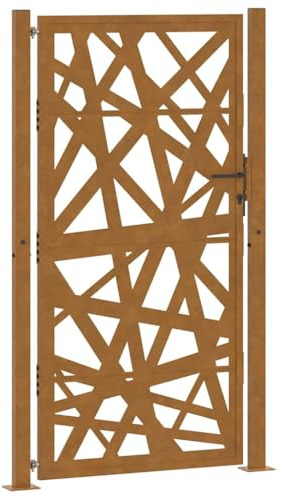 vidaXL Gartentor 100x175 cm Cortenstahl Helles Design