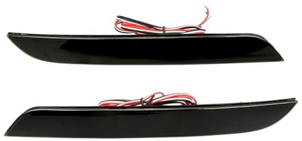 Generisch Auto-Rücklicht Für BMW 5 Series F10 F11 F18 520d 520i 523i 525d 2009-2014 2 Stück Heckstoßstangenreflektor Bremslichter Singal Stoplampen(Schwarz)