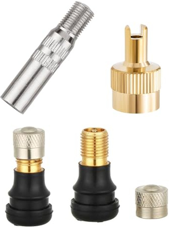 BPTRKOM 4 Stück Tubeless Ventil Ventilverlängerung set- Roller ZubehöR,Ventilverlängerung E Scooter Adapter,Tubeless Ventile für Segway,Ninebot Max G30,g30d,Xiaomi M365,Pro,Pro2,1s,Trittbrett Vmax Vx2