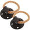 DOITOOL 2St Zugring aus Hanfseil Türgriff aus Seil Vintage Schubladenknöpfe cabinet knobs schranktürgriff scheunentor griff schubladentrenner Zugknopf aus Hanfseil Griff aus Hanfseil Eisen