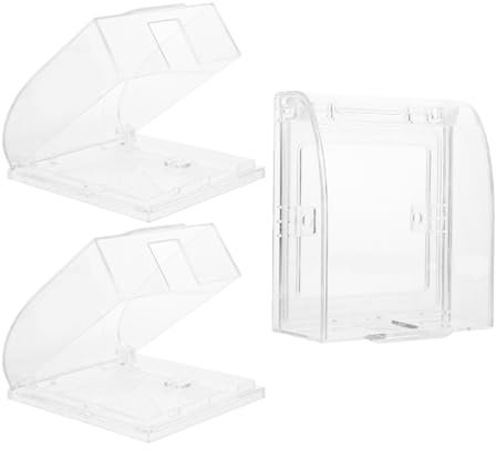 TOYANDONA 3stücke Sichere Steckdosenabdeckungen Wasserdichte Schutzbox Für Elektrische Steckdosen Einfach Zu Installierende Kindersicherungen Für Zuhause Transparent
