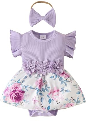 UUAISSO Vestiti Della Neonata Magliette a Manica Corta + Pantaloncini Con Bretelle Imposta Abbigliamento Estivo Con Fascia