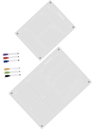 SHINEOFI Kühlschrankmagnet-whiteboard Magnetische Trockenlöschtafel Transparente Planertafel Für Kühlschrank Magnetische Tagesplanertafel Wiederverwendbare Acryl-kühlschranktafel