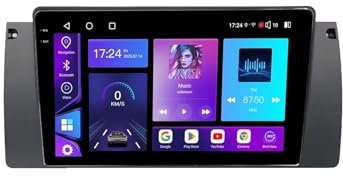 Android 13 2 DIN Pantalla Táctil Radio 9 Coche Pantalla para BMW 5 E39 1995-2003 con Enlace Espejo/Navegación GPS/Radio FM/BT/Mandos Volante/Reproductor Multimedia(2+32G)