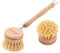 Smidge Natural Beechwood Dish Brush Set, Wooden Dish Brushes for Washing Up, Includes One Cleaning Wand with Head and One Spare Head