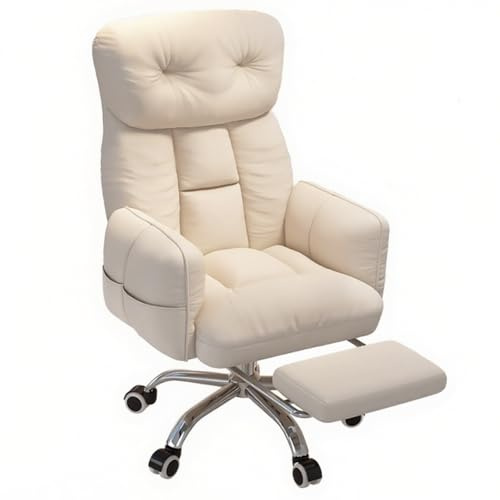 Chaise Gaming Racing, Siege Gaming Repose-Pieds Rétractable, Fauteuil Bureau Ergonomique Confortable, Inclinable À 160°, Rotation et Fonction de Levage, Siège Épais et Moelleux, pour Chambre