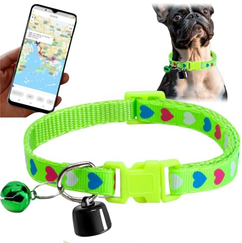 Pets GPS Tracker with Collar,Small Pet Tracking Device for Cats/Dogs,Real-Time Location Tracker Compatible with Android/iOS App,Luggage Tracker,Global Tracking Device,Waterproof Collar for Pets