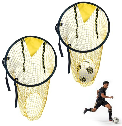 2 Stück Fußballtor Zielnetz, 46 x 50 cm Fußballtor Ecke Schießen, Fußballzielnetz für Training, Zubehör für das Fussballtor, Fußball Training Zubehör für Schießgenauigkeit Verbesserung