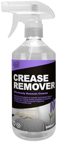 One Chem Pro Crease Remover Spray, 500ml, Fabric Refresher with Lavender Fragrance, Ready to Use
