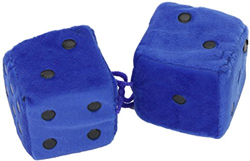 Sumex Dados40 Race Sport - Dadi Peluche Blu-Nero Decorativi, 7X7 cm