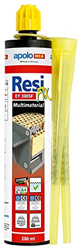 Apolo Mea 300Eysf - Taco Químico Epoxy Sin Estireno, Resifix Ey 300 Sf, 2 Cánulas, 1 Unidad
