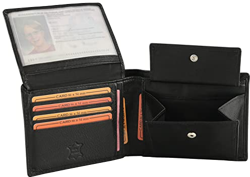 Fa.Volmer Portefeuille en Cuir pour Homme Format Paysage - Noir