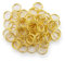 WEBandBUY Schlüsselringe/Split Rings 10mm Durchmesser Farbe Gold 15g ca.80 STK